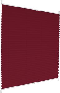 ECD Nemecko Plisovaná žalúzia Klemmfix bez vŕtania, 100x200 cm, Bordeaux, ochrana pred slnkom a súkromím