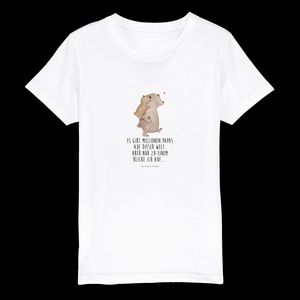Mr. & Mrs. Panda 12-14 Jahre Kinder T-Shirt Papa Bär - Weiß - Geschenk, Vater, Muttertag, Papi, Vatertag, Geburtstag, Schwester, Opa, Vorbild, Geschenk Papa