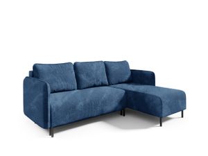 sofa4you Rohová pohovka s funkcí spánku "Brikue", modrá