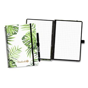Bambook Tropical Notizbuch - A5 - Kariert - Wiederverwendbares Notizbuch, Notizblock, Reusable Notebook