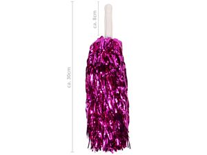 Pom Pom Pompon für Cheerleader Metallic - 2 Stück, Farbe wählen:pink