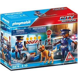 PLAYMOBIL City Action 6878 Polizei-Straßensperre