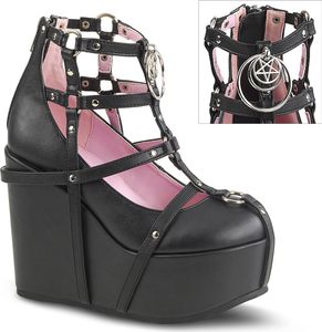 POISON-25-1 Damen Booties von DemoniaCult, Schwarz EU 40, US 10 POISON-25-1 Damen Booties von DemoniaCult, Schwarz EU 40, US 10