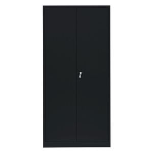 Stahl-Aktenschrank Metallschrank abschließbar Büroschrank 195 x 92,5 x 60cm schwarz 530369