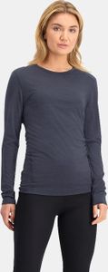 NOMAD® Tech Thermal Langarmshirt Damen | Dunkelgrau | XL | Baselayer Frauen | Wolle und Polyester-Mix | Thermoregulation und Feuchtigkeitstransport | Anti-Geruch Thermoshirt