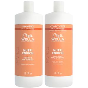 Wella Professionals Invigo Nutri-Enrich Deep Nourishing Set - Shampoo 1000 ml + Conditioner 1000 ml - NEU