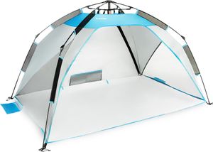 Outtec® Strandmuschel - Pop Up Zelt, Strand Sonnenschutz, Windschutz, Strandzelt, Beach Tent - 190x125x100 cm - für Baby, Kinder und Erwachsene