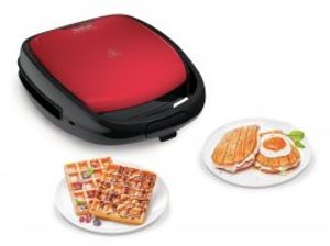 Tefal Snack Time SW3415 Colormania Sandwichmaker & Waffeleisen SW3415, Rot, Fertig, 700 W, Typ C, 305 mm, 255 mm