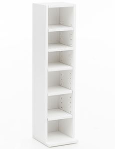 Design Bücherregal WL5.336 21x91x20cm mit 6 Fächern Weiß |