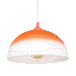 Küchenlampe Glas Weiß Orange Retro Design Pendelleuchte Esstisch Küchenlampe Glas Weiß Orange Retro Design Pendelleuchte Esstisch