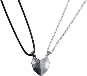 ONEHEART Herz Doppel Halskette Magnet Paar Kette Pärchen Liebe Valentinstag