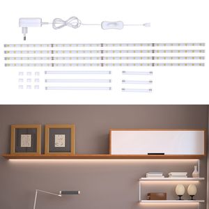 Set LED Band 2m Stripes weiß Deko 4 Streifen TV-Licht Unterbauleuchte +Verbinder