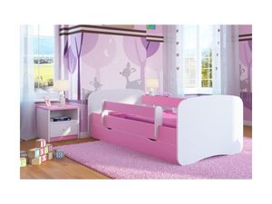 Rosa Kleinkind Mädchen 80x180 80x160 70x140 Kinderbett Pink Kinder Einzelbett Mit Matratze Und Schublade - 180 x 80 cm