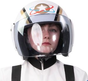 Astronautenhelm mit Klapp-Visier KW 54-59 cm für Kinder und Erwachsene