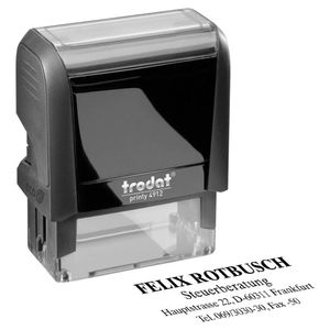 trodat Textstempel, individualisierbar printy 4912 selbstfärbend schwarz