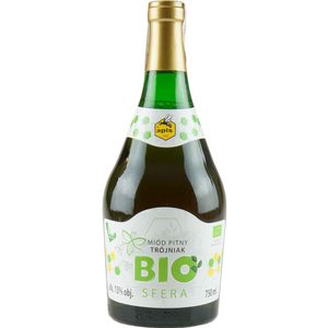 BIOsfera Trojniak Honig (Drittel) 0,75L | Met Honigwein Metwein Honigmet | 750 ml | 13% Alkohol | Apis | Geschenkidee | 18+