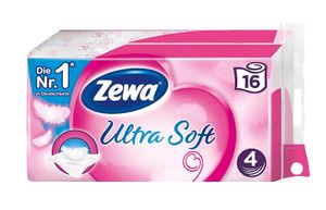 Zewa Toilettenpapier Ultra Soft 4-lagig,  (16 Rollen)