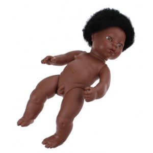 Berjuan Baby Doll Without Clothes Newborn African 38 Cm Boy