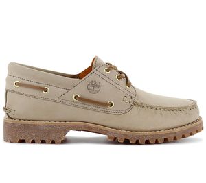 Timberland Authentics 3-Eye Classic Lug Boat Shoes - Herren Loafers Bootsschuhe Schuhe Leder Light-Brown TB0A5SQS185 , Größe: EU 42 US 8.5
