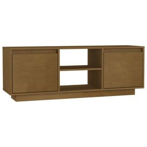 vidaXL TV-Schrank Honigbraun 110x30x40 cm Massivholz Kiefer