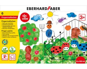 Eberhard Faber EFA Color farby do malowania palcami 100 ml, opakowanie 6 pojemników na farbę