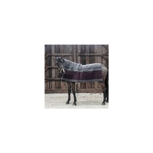 Kentucky Horsewear Heavy Fleece Rug square Fleecedecke fishbone, Größe:210x200, Farbe:grey/bordeaux