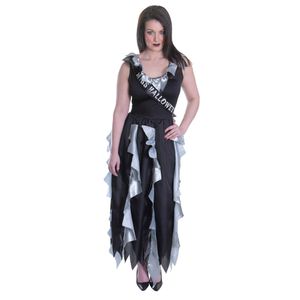 Bristol Novelty Damen Kostüm Zombie Prom Queen BN184 (Einheitsgröße) (Schwarz/Grau)
