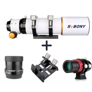 Svbony SV503 Teleskop 80F7 ED Dual Speed Fokussierer, SV193 Reduzierstück + SV165 Guider Scope