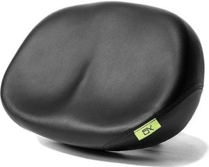 SachsenRAD Nasenloser Fahrradsattel mit Reflektor – extra gepolstert, breites Sitzkissen, bequem für E-Bikes und Cruiser-Bikes,übergroßer