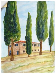 ARTland Wandbild, selbstklebend Landhaus in der Toskana Größe: 90x120 cm