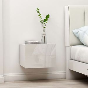 vidaXL Nočné stolíky 2 ks. Vysokolesklý biely 40x30x30 cm odvodený drevený výrobok
