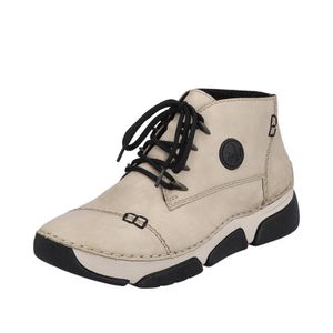 Rieker Damen Stiefelette sportlich High Top Sneaker 45902, Größe:40 EU, Farbe:Beige