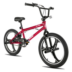 HILAND 20 Zoll Kinder BMX Fahrrad mit 3 Speichen, für Jungen Mädchen ab 7-13 Jahre alt, Rot