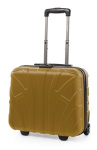 SUITLINE – Pilotentrolley,  Laptop Koffer,  Aktentrolley,  Bordcase Hartschale ABS,  TSA, 38 cm,,Herbstgold