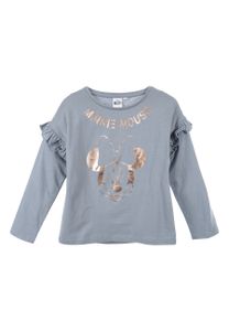 Minnie Mouse Kinder Langarm-Shirt Mädchen Longsleeve Oberteil , Farbe:Grau, Größe Kids:128