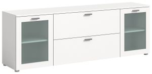 Xeno TV Tisch 2 Schubladen 2 Türen weiß.
