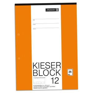 BRUNNEN Arbeitsblock Kieserblock DIN A4 blanko Lineatur 12