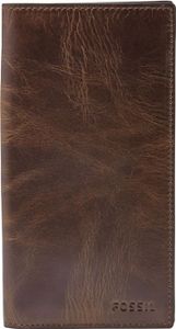 FOSSIL Leder Geldbörse Neel Executive Wallet Dark Brown braun