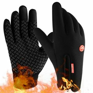 1 Paar Winter Handschuhe Damen Herren Fahrrad Thermo Handschuhe Wasserdicht Touchscreen,S