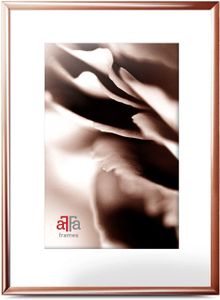aFFa frames, Alu, Bilderrahmen aus Aluminium, Bild Foto Rahmen, Rechteckig, mit Acrylglasfront, Kupfer, 40x50 cm