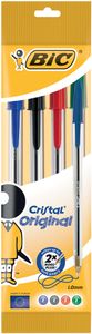 BIC Kugelschreiber Cristal Original sortiert im 4er Beutel