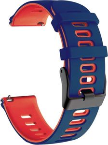 Sport Ersatz Armband für Honor Magic Watch 2 42mm Silikon Band Loop, Farbe:Dunkelblau Rot