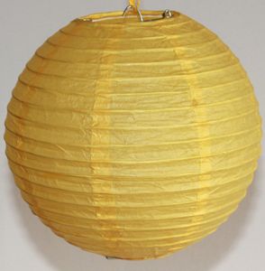 506, Lampion 1Stk.Papier gelb rund ca.20 cm Ø China Lampe Laterne