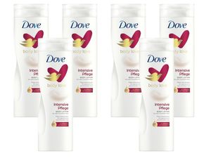 Dove Body Lotion Intensive Pflege 6x 400ml | für sehr trockene Haut mit Ceramide Aufbau Serum 6 Stück