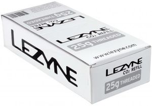 LEZYNE CO2 Kartusche 5 Stück silber mit weißen Aufklebern 25g