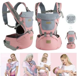Ergonomický nosič pre deti Nosič na bruchu Nosič na chrbte 4 polohy nosenia pre novorodencov Ružová 9 v 1