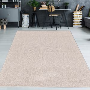Teppich mit einfarbigen Design in beige Größe - 120x170 cm