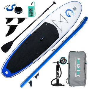 FunWater -Stand up paddle board, SUP board, 335 x 82 x 15 cm - PVC -Blau-Smiley