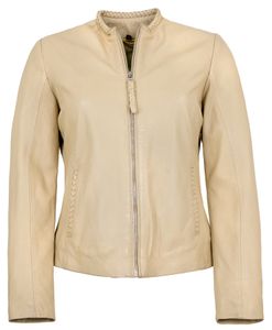 Gipsy - Damen Echtleder Lederjacke Lammnappa light beige