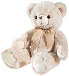 Plüschtier Bär mit Schleife beige, 42cm - Teddy, Plüschbär
